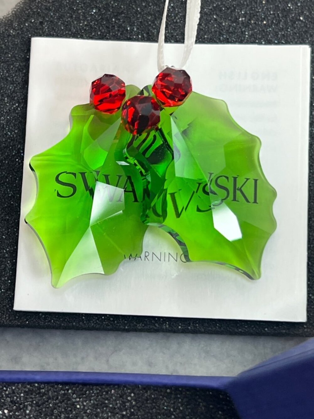 Swarovski Holly Leaves Crystal Ornament 5286155 In Original Box